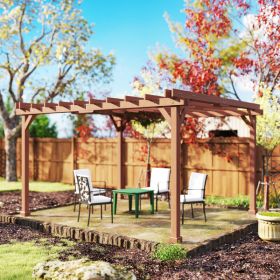 Outdoor Wooden Gazebo (Color: as picture)